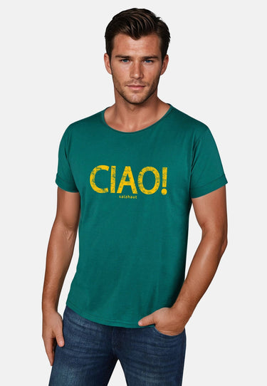 salzhaut - KIMM - CIAO Herren Regular Fit - Frontprint - Rundhals - T-Shirt - 3 - #farbe_bottle-green