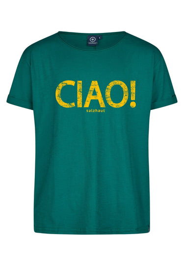 salzhaut - KIMM - CIAO Herren Regular Fit - Frontprint - Rundhals - T-Shirt - 2 - #farbe_bottle-green
