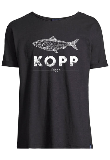 salzhaut - KIMM - FISCHKOPP DIGGA Herren Regular Fit - Frontprint - Rundhals - T-Shirt - 7 - #farbe_black