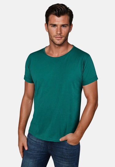 salzhaut - KIMM Herren Regular Fit - Basic Casual - Rundhals - T-Shirt - 3 - #farbe_bottle-green