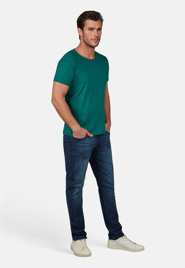 salzhaut - KIMM Herren Regular Fit - Basic Casual - Rundhals - T-Shirt - 5 - #farbe_bottle-green