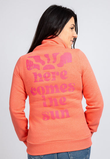 salzhaut - KLENNER Damen Regular Fit - Backprint - Hamburg - Sweatjacke - 3 - #farbe_coral