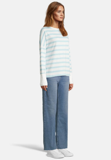Salzhaut - KLUET Damen normale Passform - Damen - Langarmshirt - Longsleeve - 5 - #farbe_beige-aqua