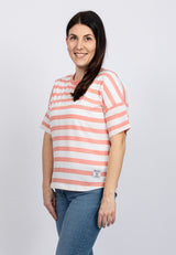 Salzhaut - KOERT Damen Oversized - Hamburg - Reduziert - ringel - 6 - #farbe_beige-coral