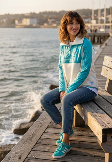 salzhaut - KRÖJKE Damen Sweatshirt Regular Fit - adenauer & co - Anker - Basic - 1 - #farbe_Beige Aqua