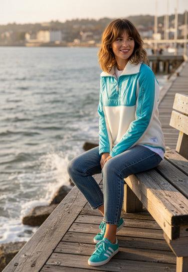 salzhaut - KRÖJKE Damen Sweatshirt Regular Fit - adenauer & co - Anker - Basic - 1 - #farbe_Beige Aqua