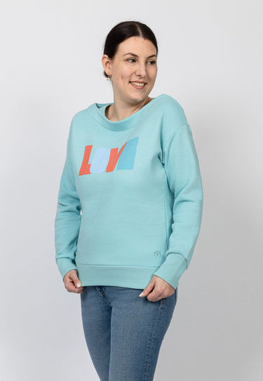 salzhaut - KULÓÓNTJE Damen lässig - Boatneck - Frontprint - Hamburg - 8 - #farbe_aqua