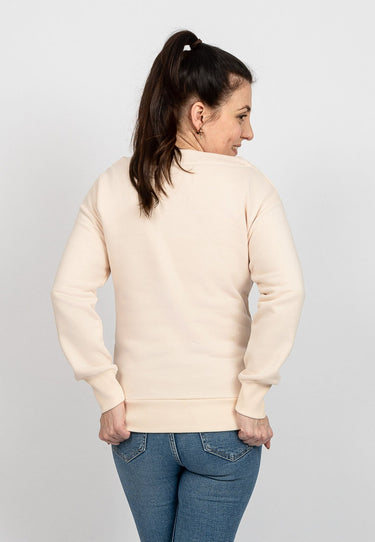 salzhaut - KULÓÓNTJE Damen lässig - Boatneck - Frontprint - Hamburg - 3 - #farbe_beige