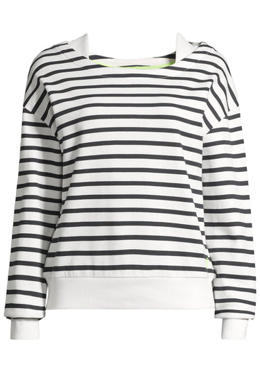 Salzhaut - LAFF Damen lässig - Hoodie - Langarmshirt - Longsleeve - 2 - #farbe_navy-offwhite