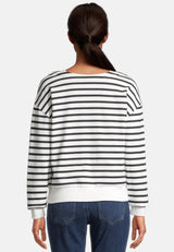 Salzhaut - LAFF Damen lässig - Hoodie - Langarmshirt - Longsleeve - 4 - #farbe_navy-offwhite