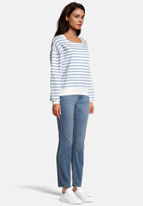 Salzhaut - LAFF Damen lässig - Hoodie - Langarmshirt - Longsleeve - 15 - #farbe_offwhite-ice-blue