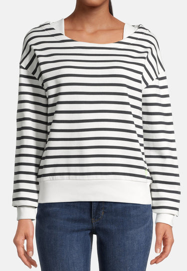 Salzhaut - LAFF Damen lässig - Hoodie - Langarmshirt - Longsleeve - 3 - #farbe_navy-offwhite