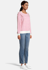 Salzhaut - LAFF Damen lässig - Hoodie - Langarmshirt - Longsleeve - 10 - #farbe_offwhite-pink