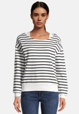 Salzhaut - LAFF Damen lässig - Hoodie - Langarmshirt - Longsleeve - 1 - #farbe_navy-offwhite