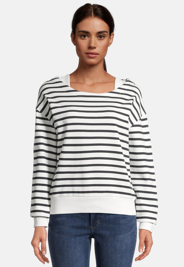 Salzhaut - LAFF Damen lässig - Hoodie - Langarmshirt - Longsleeve - 1 - #farbe_navy-offwhite