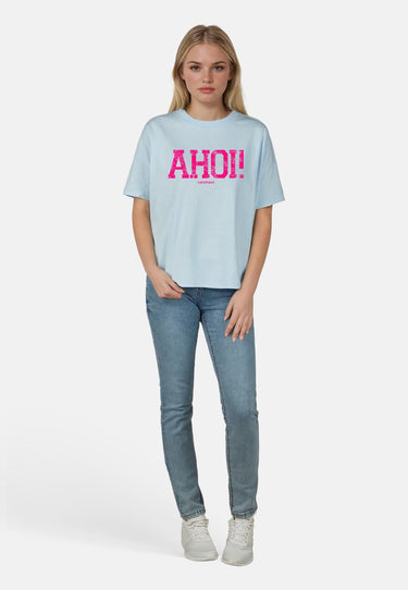 Salzhaut - LEEV-AHOI Damen Relaxed-Fit - Frontprint - Hamburg - Reduziert - 13 - #farbe_light-blue