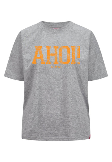 Salzhaut - LEEV-AHOI Damen Relaxed-Fit - Frontprint - Hamburg - Reduziert - 17 - #farbe_grey-melange
