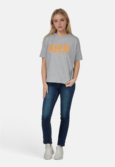 Salzhaut - LEEV-AHOI Damen Relaxed-Fit - Frontprint - Hamburg - Reduziert - 16 - #farbe_grey-melange