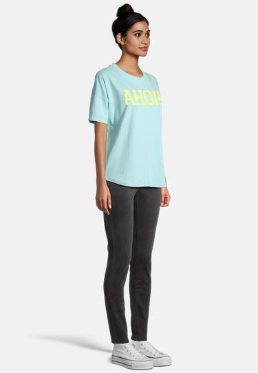 Salzhaut - LEEV-AHOI Damen Relaxed-Fit - Frontprint - Hamburg - Reduziert - 10 - #farbe_aqua