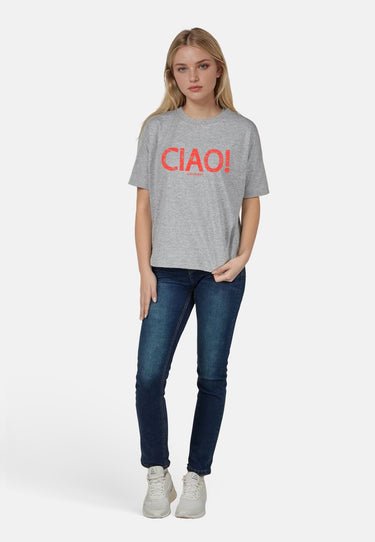 Salzhaut - LEEV-CIAO Damen Relaxed-Fit - Frontprint - Reduziert - Rundhals - 6 - #farbe_grey-melange