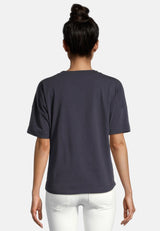 salzhaut - LEEV Damen Shirt Oversized - adenauer & co - Anker - Basic - 42 - #farbe_Navy
