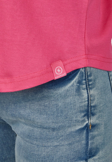 salzhaut - LEEV - GOOD VIBES Damen Relaxed-Fit - Hamburg - Rundhals - T-Shirt - 10 - #farbe_pink