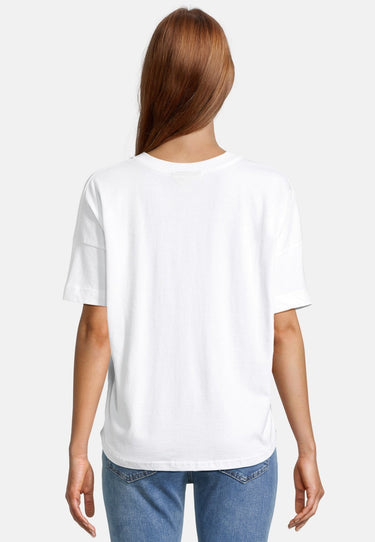 salzhaut - LEEV - GOOD VIBES Damen Relaxed-Fit - Hamburg - Rundhals - T-Shirt - 20 - #farbe_white