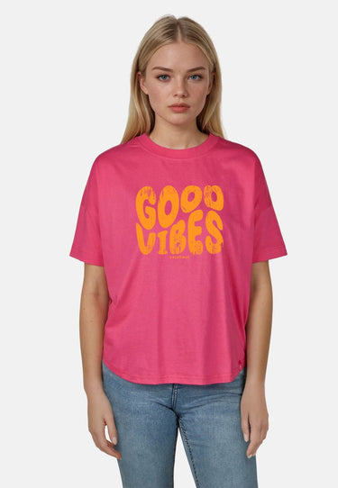 salzhaut - LEEV - GOOD VIBES Damen Relaxed-Fit - Hamburg - Rundhals - T-Shirt - 8 - #farbe_pink
