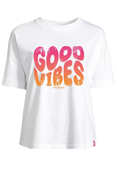 salzhaut - LEEV - GOOD VIBES Damen Relaxed-Fit - Hamburg - Rundhals - T-Shirt - 17 - #farbe_white