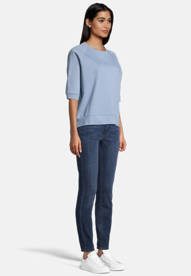 Salzhaut - LÖÖG Damen Oversized - Reduziert - Rundhals - Sweatjacke - 10 - #farbe_ice-blue