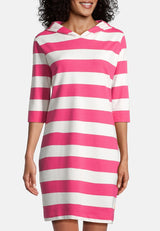 Salzhaut - LÖÖVSTICK Damen Oversized - Hoodie - Hoodiekleid - Kapuze - 8 - #farbe_offwhite-pink