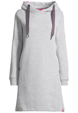 salzhaut - MÖÖV KLEID Damen Knielanges Kleid (Midi) Leicht tailliert - adenauer & co - Basic - 32 - #farbe_Grey Melange