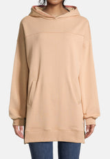 Salzhaut - MÖHL Damen Oversized - Hoodie - Kapuzenpullover - Langarmshirt - 3 - #farbe_camel