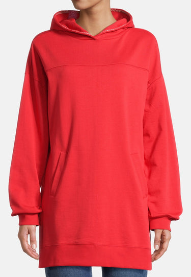 Salzhaut - MÖHL Damen Oversized - Hoodie - Kapuzenpullover - Langarmshirt - 8 - #farbe_chilli-red