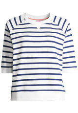 Salzhaut - MÖLLE Damen Oversized - Frontprint - Reduziert - Rundhals - 7 - #farbe_offwhite-ultramarine