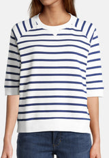 Salzhaut - MÖLLE Damen Oversized - Frontprint - Reduziert - Rundhals - 8 - #farbe_offwhite-ultramarine