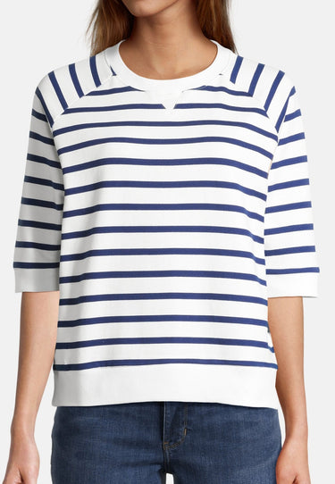 Salzhaut - MÖLLE Damen Oversized - Frontprint - Reduziert - Rundhals - 8 - #farbe_offwhite-ultramarine