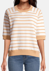 Salzhaut - MÖLLE Damen Oversized - Frontprint - Reduziert - Rundhals - 3 - #farbe_offwhite-camel