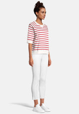 Salzhaut - MÖLLE Damen Oversized - Frontprint - Reduziert - Rundhals - 15 - #farbe_offwhite-ultramarine