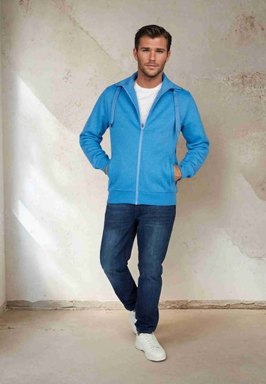 Salzhaut - MOOL Herren normale Passform - Rollkragen - Sweatjacke - Turtleneck - 1 - #farbe_ocean-blue