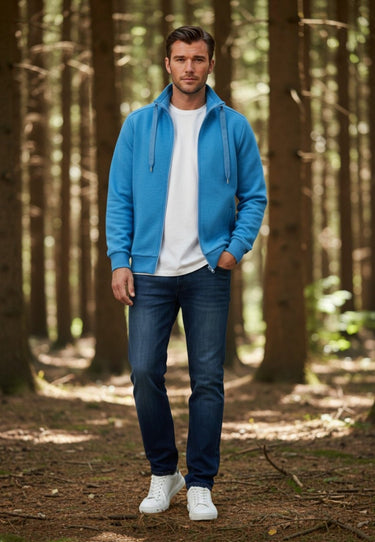 Salzhaut - MOOL Herren normale Passform - Rollkragen - Sweatjacke - Turtleneck - 1 - #farbe_ocean-blue