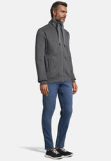 Salzhaut - MOOL Herren normale Passform - Rollkragen - Sweatjacke - Turtleneck - 17 - #farbe_anthra