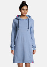 salzhaut - MÖÖV Damen Knielanges Kleid (Midi) Leicht tailliert - adenauer & co - Anker - Basic - 13 - #farbe_Ice Blue