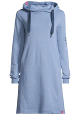 salzhaut - MÖÖV Damen Knielanges Kleid (Midi) Leicht tailliert - adenauer & co - Anker - Basic - 12 - #farbe_Ice Blue