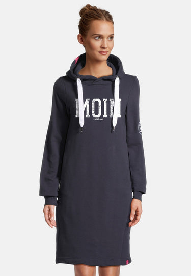 Salzhaut - MÖÖV - MOIN Damen normale Passform - Hamburg - Hoodiekleid - Kleid - 16 - #farbe_navy