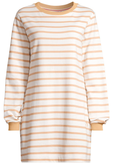 salzhaut - MÖPPKES Damen Oversized - Damen - Kleid - Ringelkleid - 2 - #farbe_offwhite-camel