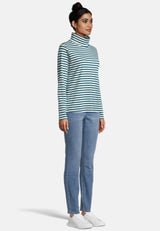 Salzhaut - NÖßEN Damen normale Passform - Reduziert - Rollkragen - Sweatshirt - 5 - #farbe_offwhite-dragonfly