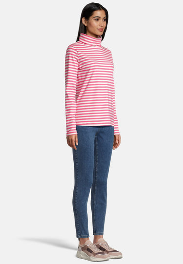 salzhaut - NÖßEN Damen normale Passform - Rollkragen - Sweatshirt - Turtleneck - 10 - #farbe_offwhite-pink