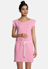 Salzhaut - PAPPNEES Damen normale Passform - Kleid - Reduziert - ringel - 1 - #farbe_offwhite-blossom