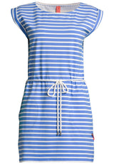 Salzhaut - PAPPNEES Damen normale Passform - Kleid - Reduziert - ringel - 7 - #farbe_offwhite-sky